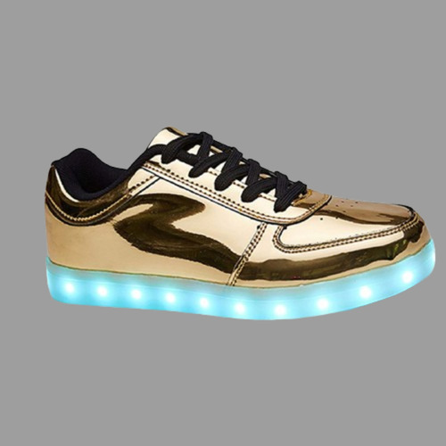 Zapato Tenis Blancos De Luz Led Deportivo Luminoso