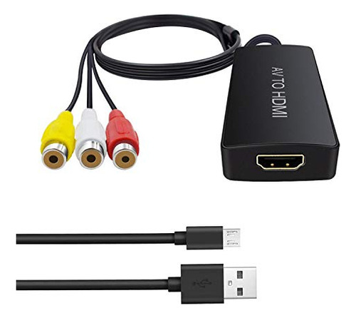 Convertidor Rca A Hdmi, Adaptador Av A Hdmi, Soporte