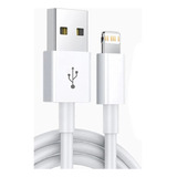 Cable De Calidad Lightning Compatible Con iPhone 3 Metros Color Blanco