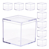 Cubo Expositor De Plástico, Caja Pequeña Transparente, Caja