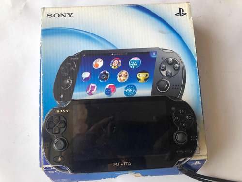 Ps Vita Fat Negro Piano Con Caja + Cargador