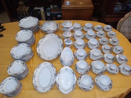 Antigua Vajilla Porcelana Completa 116 Pzas No Envio N241