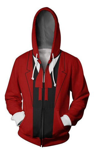 Hsudadera De Anime Hellsing Chamarra Con Cremallera Alucard