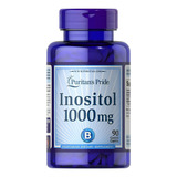 Inositol 1000 Mg Com 90 Comprimidos De Saúde Hormonal Por 3 Meses De Sabor Insípido