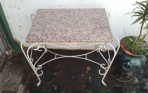 Mesa Antigua De Jardin Mármol 