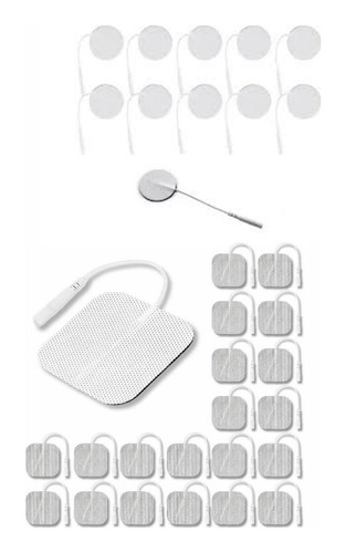 Kit De Electrodos 20 Cuadrados 10 Faciales 3 Cm Fisioterapia