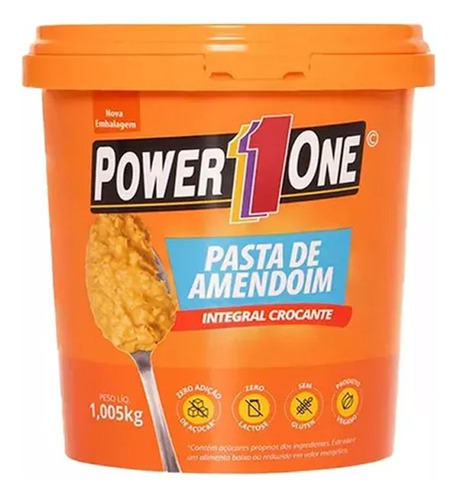 Pasta De Amendoim Power 1one Integral Crocante Potão 1,005kg