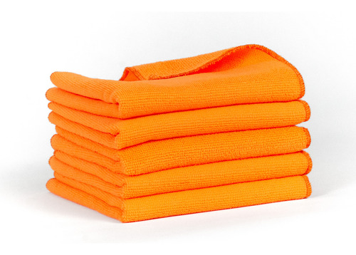Paquete De 5 Paños De Microfibra De Manos Fosfo Naranja
