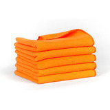 Paquete De 5 Paños De Microfibra De Manos Fosfo Naranja