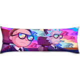 Cojin Almohada Larga Rick And Morty Colorido Art 35x100cm