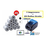 Mini Impresora Térmica 58mm Bluetooth  + 20 Rollos Gratis