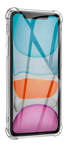 Funda Tpu Para iPhone 11 Transparente + Vidrio 9d Completo
