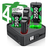 Cargador Con 4 Baterias De 2550mah Para Xbox One 