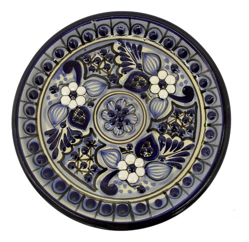 Plato 15cm Azul Tradicional De Talavera Original 6pz 