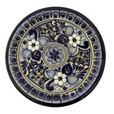 Plato 15cm Azul Tradicional De Talavera Original 6pz 