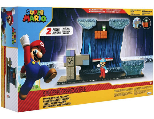 Juego Figura De Acción Jakks Super Mario Set Subterráneo +3