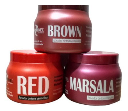 Mairibel 1 Matizador Red + 1 Marsala + 1 Brown 500g - (cada)