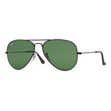 Lentes Sol Rayy Bann Piloto 62mm Grandes Verde Oscuro Negro