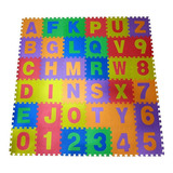 Piso Goma Eva Bebes Antigolpes Encastrable Abc+ 0-9 * Color Multicolor Abecedario