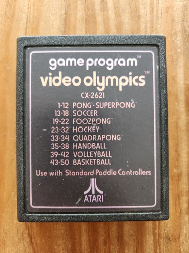 Video Olympics Juego Para Atari 2600 Original