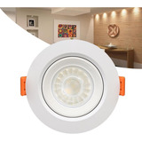 Spot Redondo Led Embutir Direcionável Cob Super Forte 3w