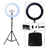 Iluminador Ring Light 18 80w 48cm Tripe 448 Leds Lucacell