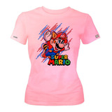 Camiseta Súper Mario Bros Videojuego Dama Mujer Ikrd