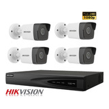 Kit Nvr 4k Hikvision 4ch Poe + 4 Cámaras Ip 2mp Hikvision 