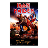 2x Adesivo Iron Maiden The Trooper 21 X 14 Cm