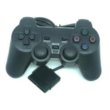 Controle Joystick Manete Ps2 Com Fio Atacado Cor Preto