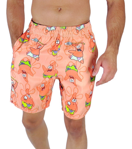 Short Praia Masculino Patrick Bob Esponja Tac Tel Bermuda