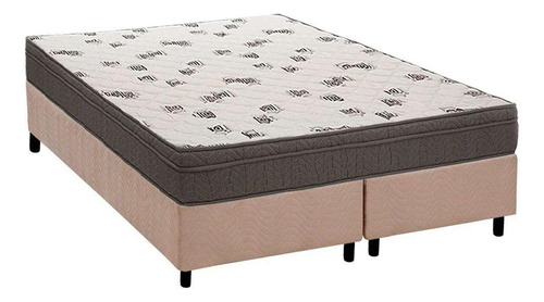 Cama Box Queen: Colchão D45 Ortobom Light Saúde+base Crc Sue