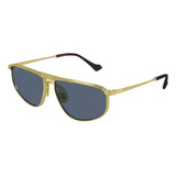 Gucci Gg0841s 003 Aviator Square Azul Dorado