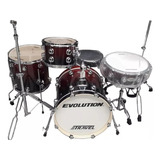 Bateria Viajera Evolution 4 Piezas Atriles Asiento Platillos