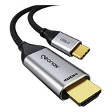 Cabo Usb-c Para Hdmi 1,8 Metros- Geonav Uca08