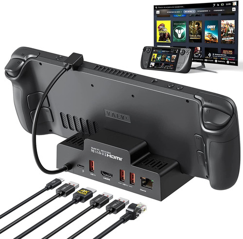 Estacion De Acoplamiento Para Steam Deck, Mokin 6en1 Hdmi 4k