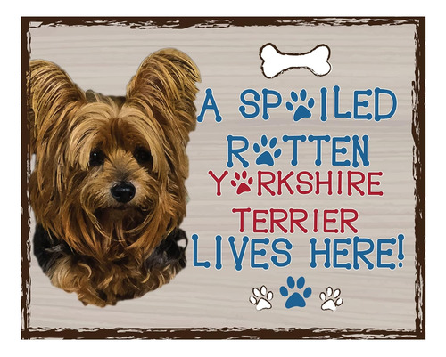 Yorkshire Terrier Vive Aquí Arte De Pared Decorativo D...