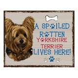 Yorkshire Terrier Vive Aquí Arte De Pared Decorativo D...