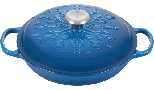 Olla Le Creuset Colección Noel, 2 L, Color Azul, 35.5 Cm