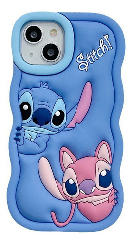 Funda De Stitch Silicona Para iPhone 11 12 13 14 15 Pro Max