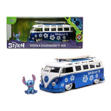 Jada 1:24 1962 Volskwagen Combis Bus T1 Figura Stich Disney 