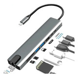 Convertidor Adaptador Usb 3.1 Tipo C Hub 8x1 Hdmi Usb Audio