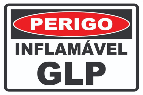  Placa De Sinalização Perigo Inflamável Glp | 30x20