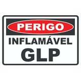  Placa De Sinalização Perigo Inflamável Glp | 30x20