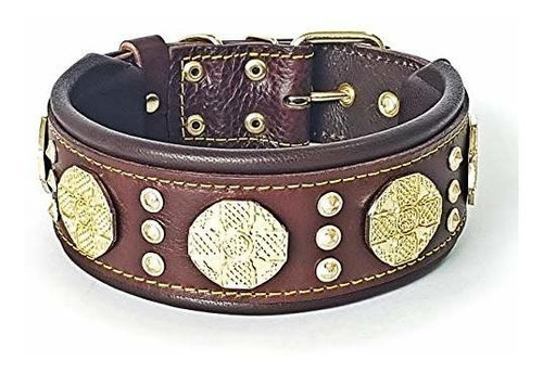 Bestia Maximus Collar De Perro Cuero Genuino,