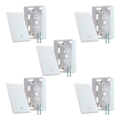 5 Pack Caja Universal Con Tapa Ciega Blanca Con Tornillos | MercadoLibre