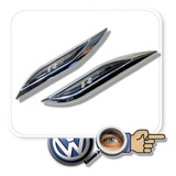 Par Insignias R.line Para Vw Metalicas Laterales Tuningchrom