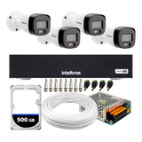 Kit Cftv 4 Câmeras Intelbras 1220b Full Color Dvr 4ch Hd