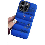 Funda Puffer Para iPhone 11 Con Diseño (azul)