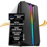 Pc Intel Core I7 3ª Ger/16gb Ddr3/240gb Ssd/gabinete + Fonte